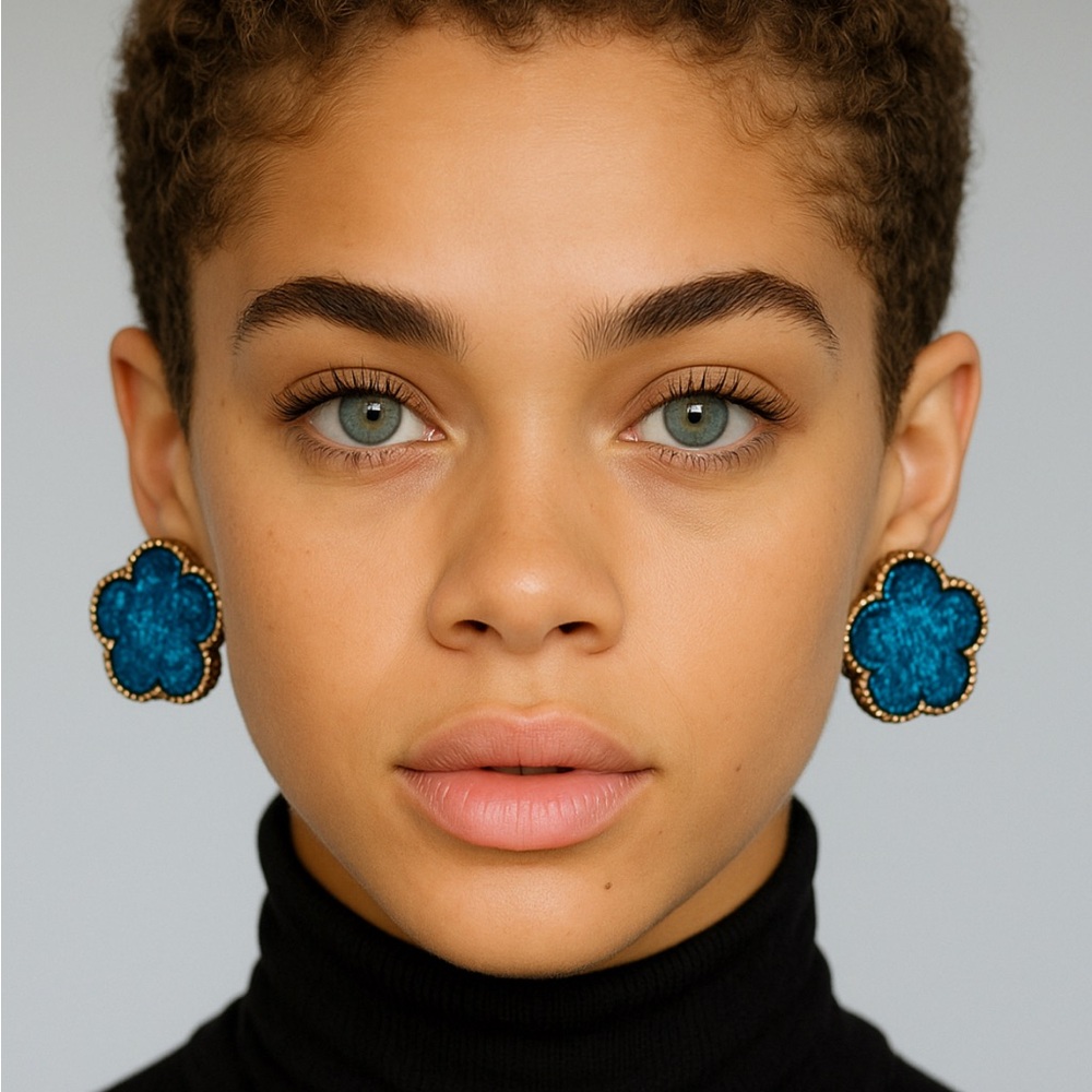 Blue Flower Earrings